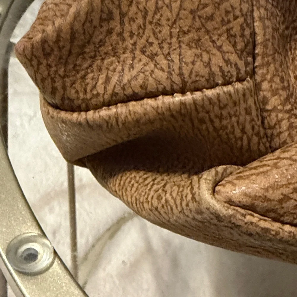 Myra Bag Hazel Opulence Cowhide Leather Bag in Brown and White Pattern - Picture 11 of 14